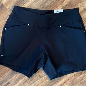 INC curvy high rise black shorts size 2